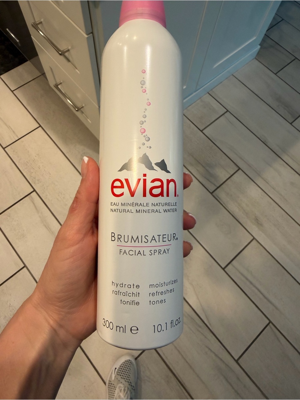 Evian Pink & White Facial Spray - Hydrating Mineral Mist 300ml
